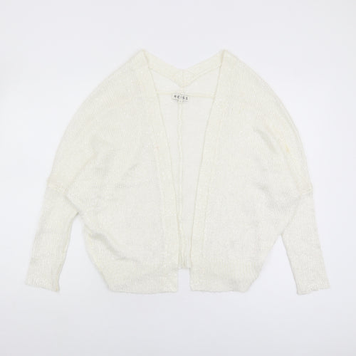 Reiss Women's Ivory Open Front Cardigan XS Open-Knit