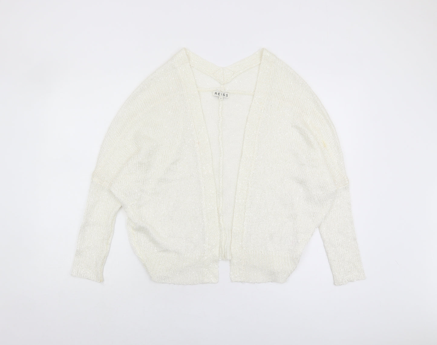 Reiss Women's Ivory Open Front Cardigan XS Open-Knit