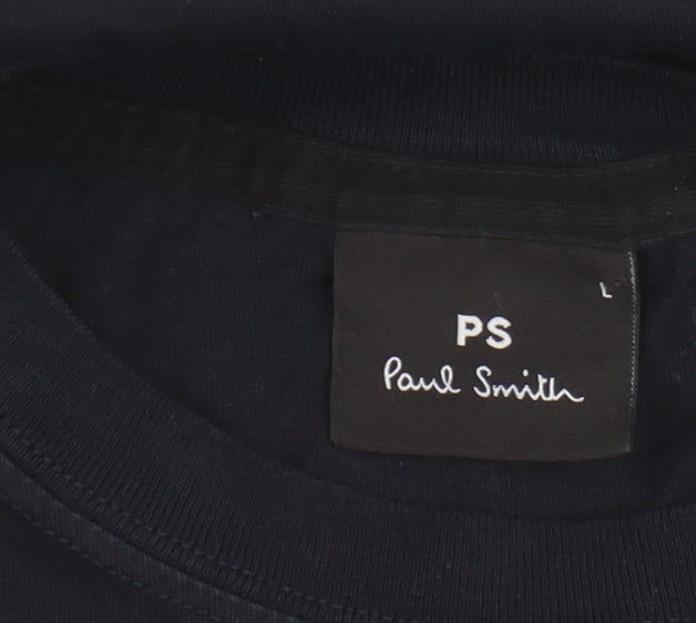 Paul Smith Men's Black Zebra Graphic T-Shirt L