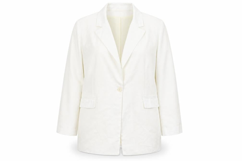 Front view of Threadbare Women's White Blazer Jacket, size 16