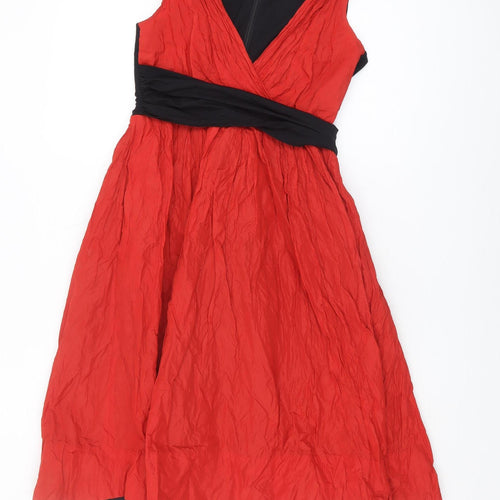 DKNY Women's Red Sleeveless Dress, Size 8