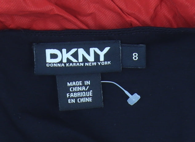 DKNY Women's Red Sleeveless Dress, Size 8