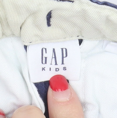 GAP Boys Blue Chino Trousers 7 Years Adjustable Waist