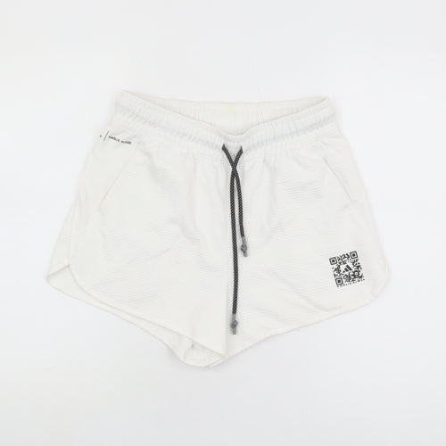 Adidas Womens White Athletic Shorts S