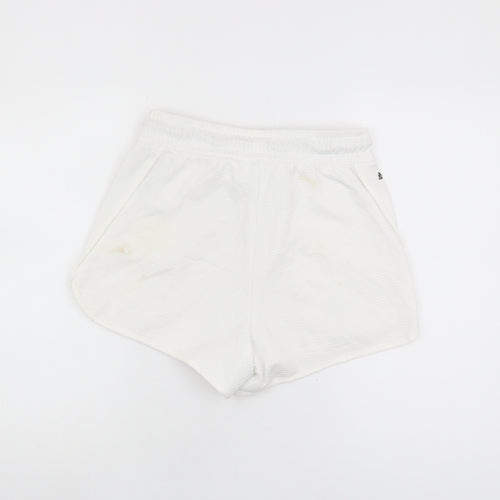 Adidas Womens White Athletic Shorts S