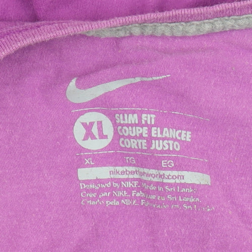 Nike Women's Purple XL Slim Fit T-Shirt