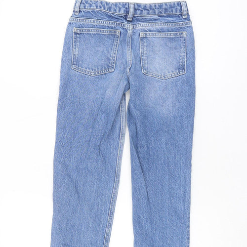Reiss Girls Blue Straight Jeans, 8-9 Years, Cotton Denim