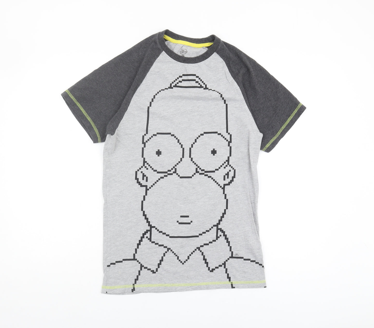 Character.com Simpsons Men Grey Graphic T-Shirt - Size S