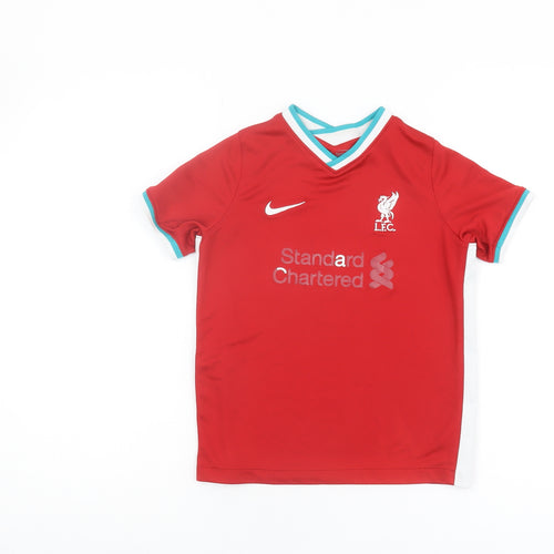 Nike Boys Red Football Jersey T-Shirt, 6-7 Years, Sports Style