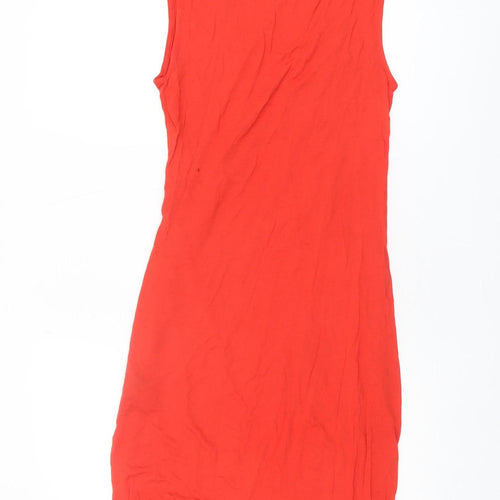 AllSaints Red Asymmetric Dress, Size 10, Sleeveless