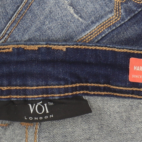 Voi Men's Blue Slim Fit Distressed Skinny Jeans
