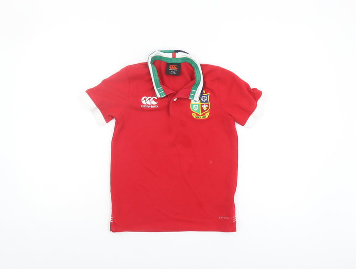 Canterbury Boys Red Polo Rugby Shirt 8 Years