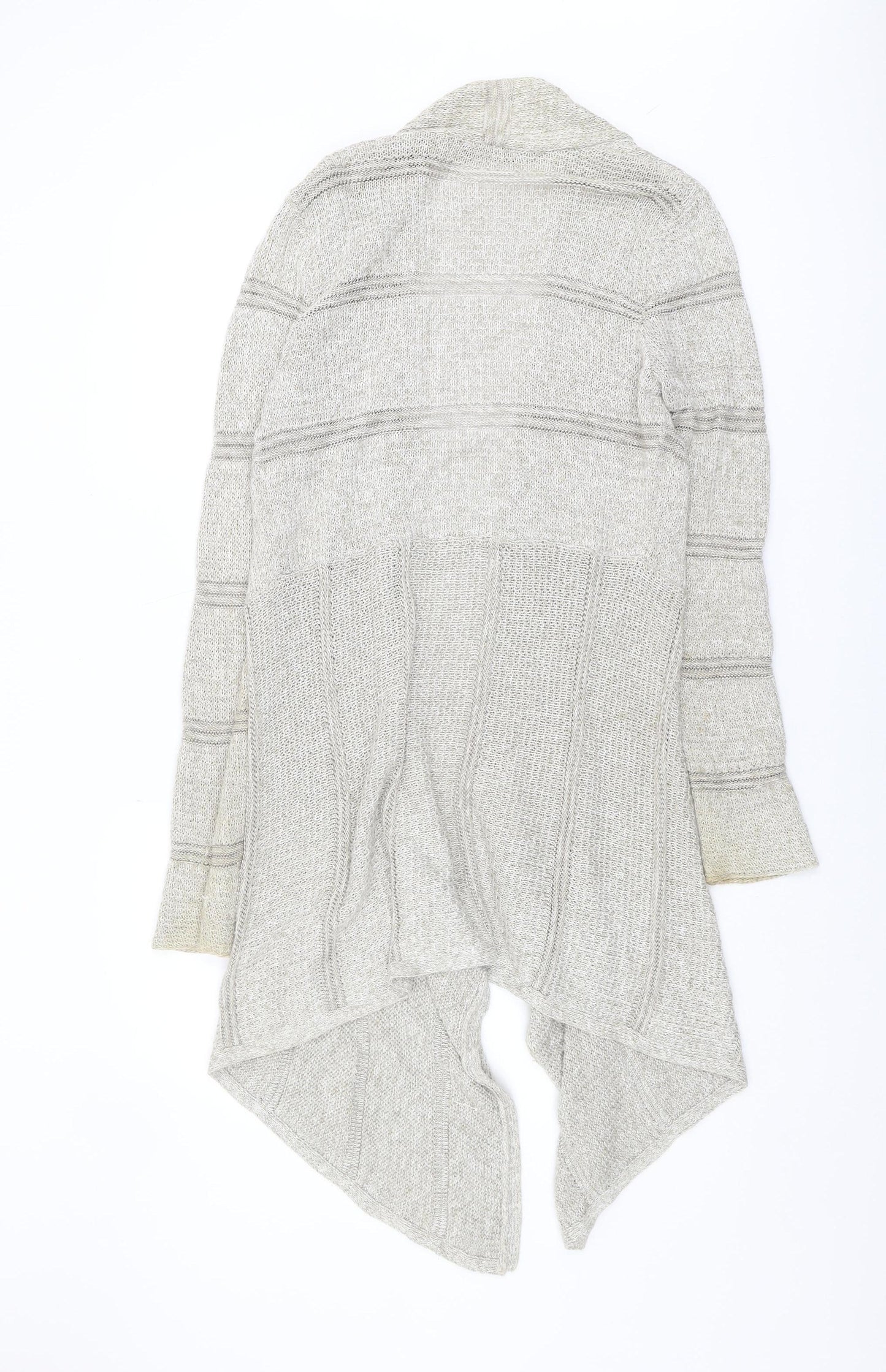 Esprit Women's Beige Open Front Cardigan M Striped