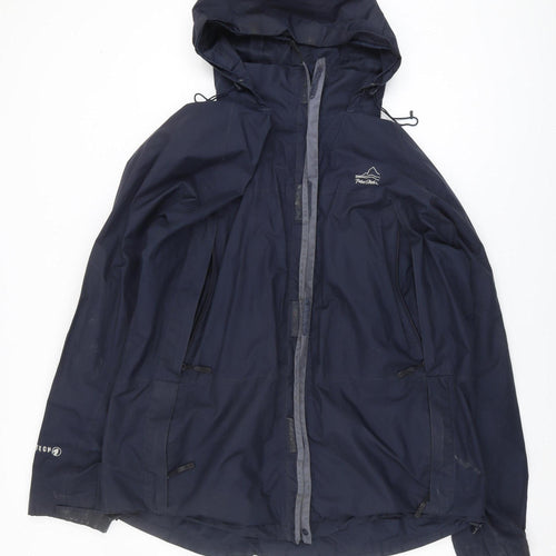 Peter Storm Men's Blue XL Hooded Waterproof Rain Coat