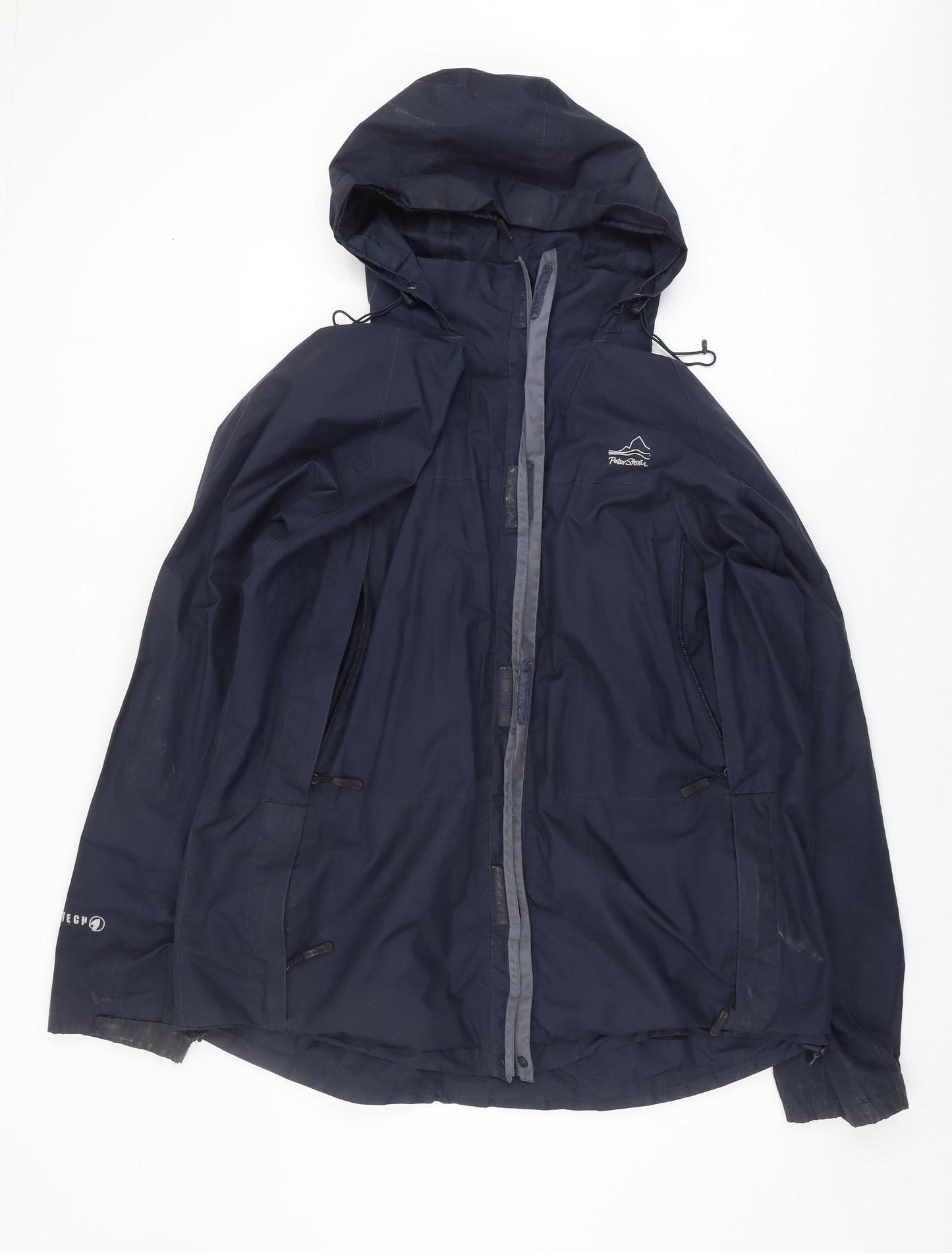 Peter Storm Men's Blue XL Hooded Waterproof Rain Coat