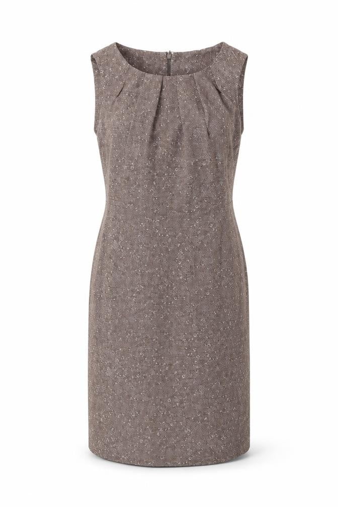 Front view of Michael Kors Women's Brown Sheath Dress, size 10