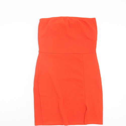 PrettyLittleThing Women's Red Bodycon Dress Size 12