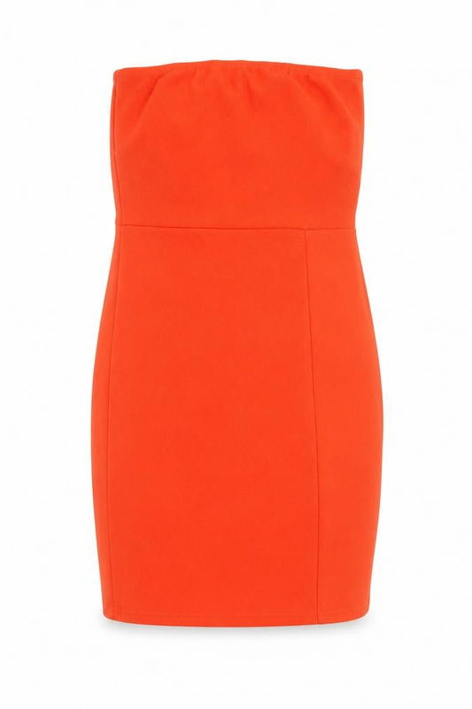 Front view of PRETTYLITTLETHING Women's Red Bodycon Dress, size 12