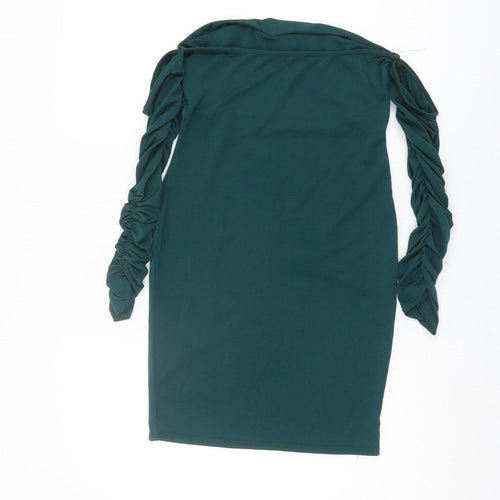 PrettyLittleThing Women's Green Bodycon Dress Size 12