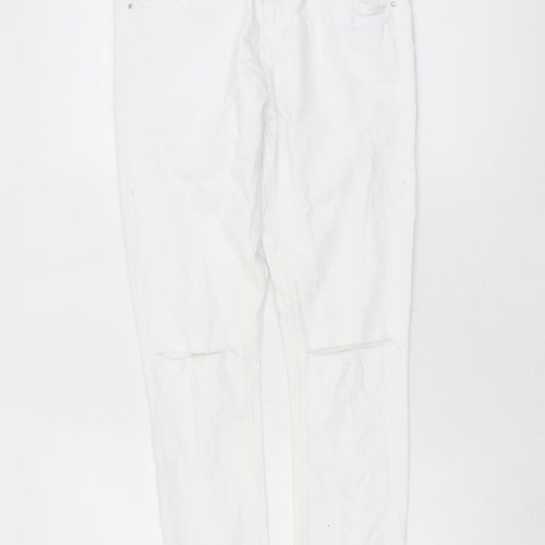 Topshop Women's White Skinny Jeans Size 10