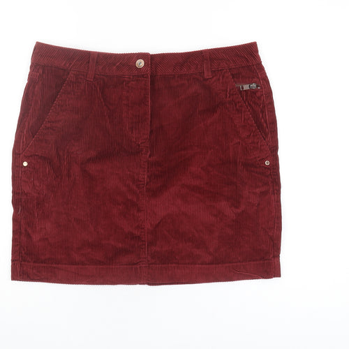 Next Women's Red Corduroy Pencil Skirt Size 14