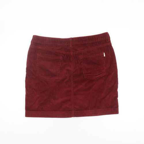 Next Women's Red Corduroy Pencil Skirt Size 14