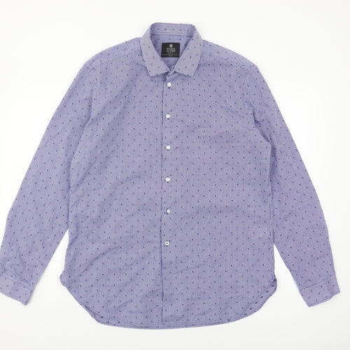 Skopes Men's Blue Slim Fit Check Shirt 16.5