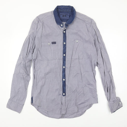 Bewley & Ritch Men's Blue Long Sleeve Shirt L