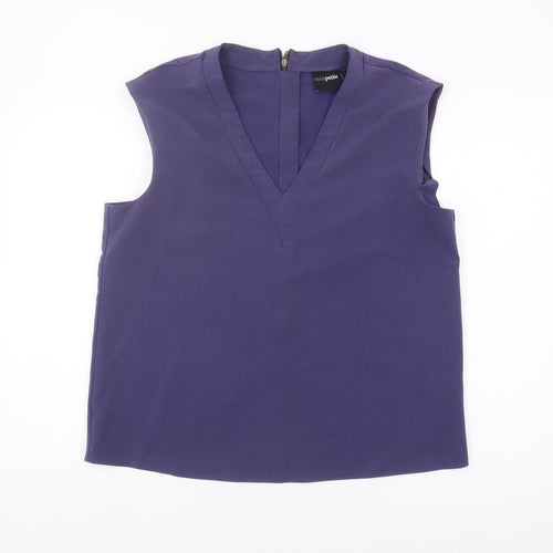 ASOS Petite Women's Purple V-Neck Blouse Size 14