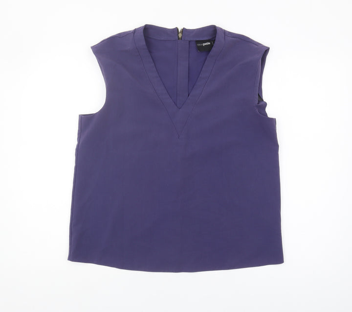 ASOS Petite Women's Purple V-Neck Blouse Size 14