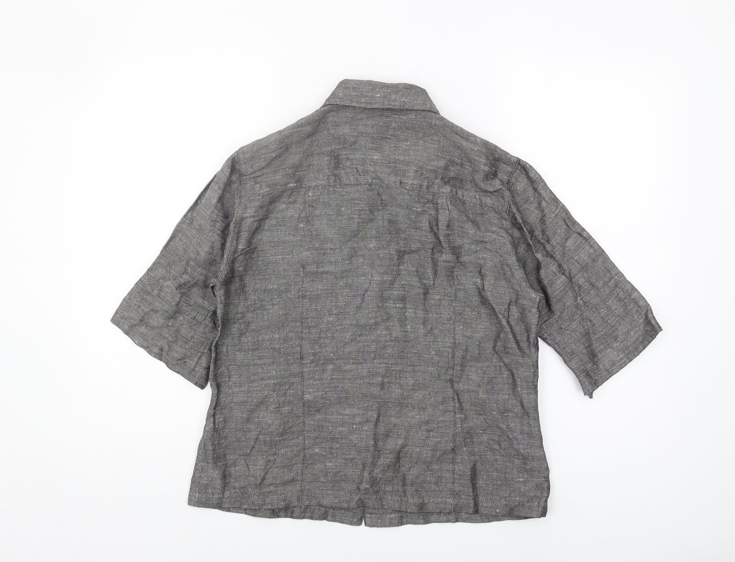 Viyella Women's Grey Button-Up Shirt UK 12