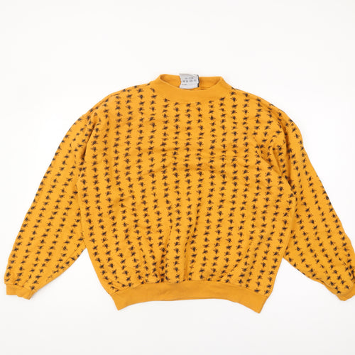 Rush Unisex Yellow Print Sweatshirt L Casual