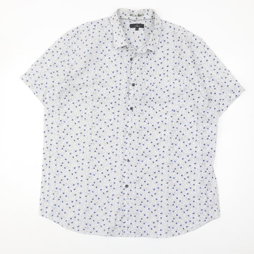 Jeff Banks Men's Multicoloured Floral Button-Up Shirt XL