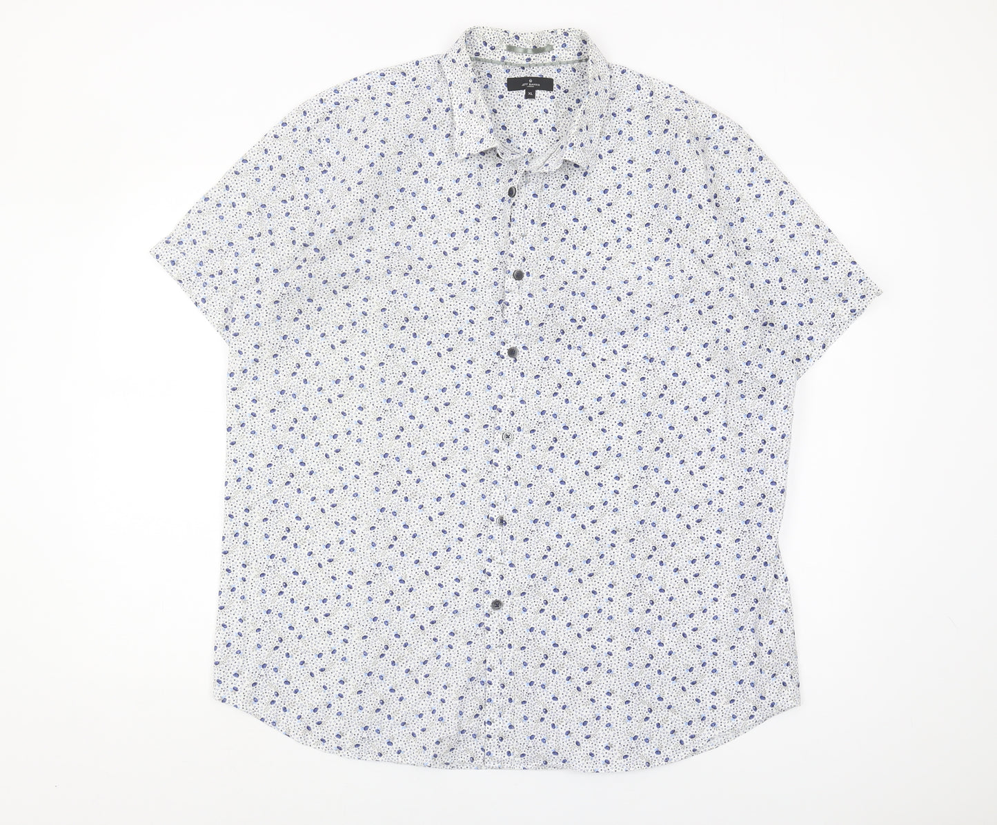 Jeff Banks Men's Multicoloured Floral Button-Up Shirt XL