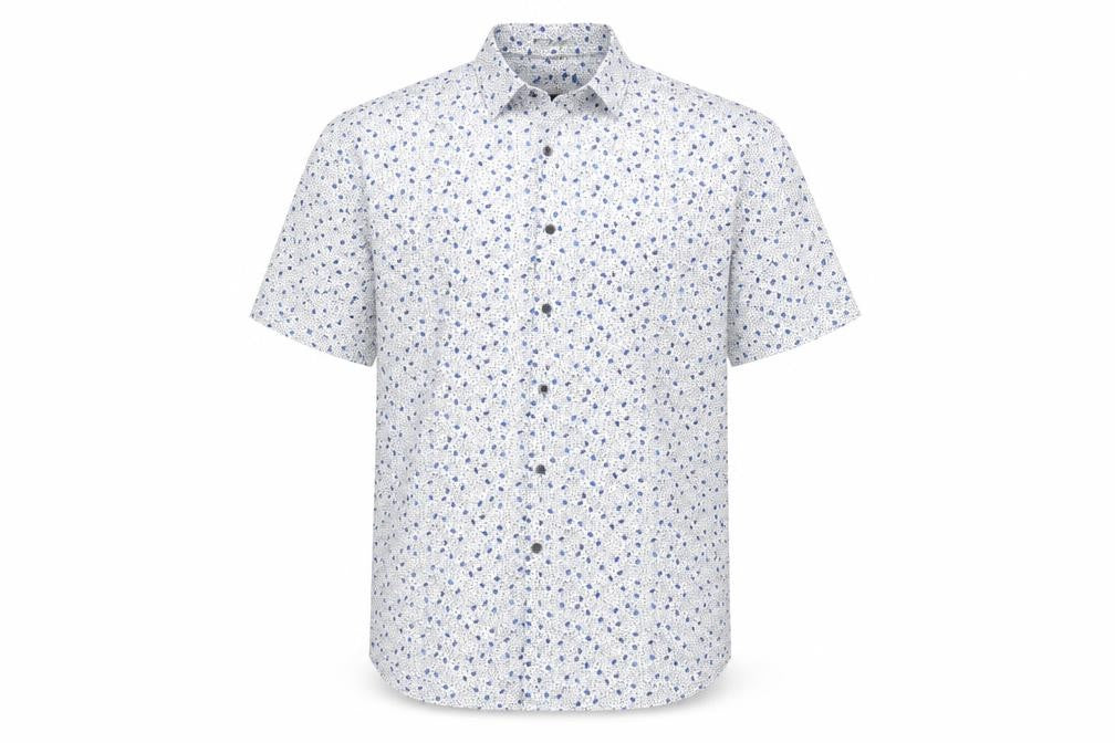 Front view of Jeff Banks Men's Multicoloured Floral Button-Up Shirt XL
