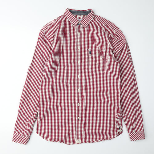 Superdry Men's Red Check Cotton Shirt - Size S