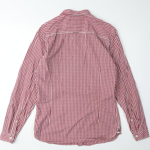 Superdry Men's Red Check Cotton Shirt - Size S