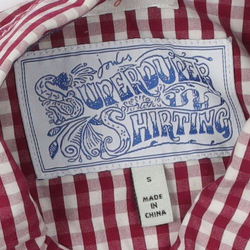 Superdry Men's Red Check Cotton Shirt - Size S