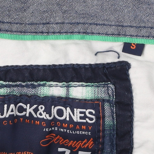 Jack & Jones Men's Green Plaid Short Sleeve Shirt S