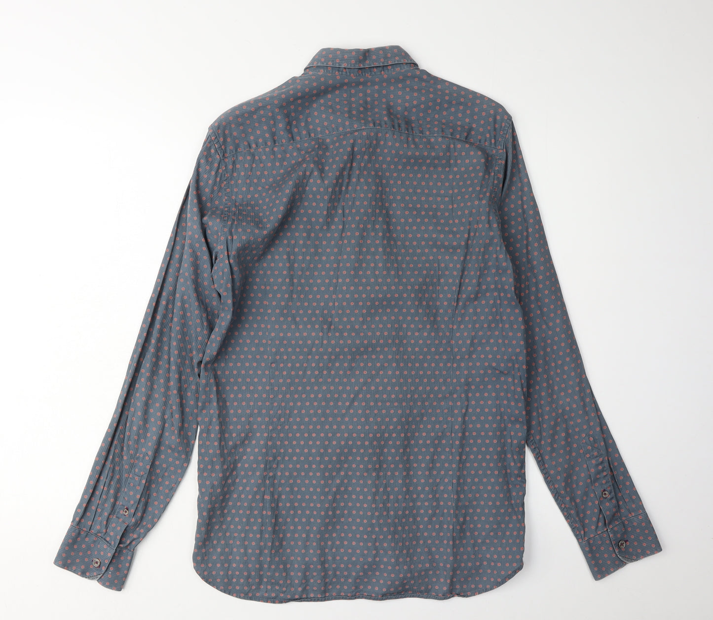 Ted Baker Men's Blue Geometric Shirt, Size M, Long Sleeve
