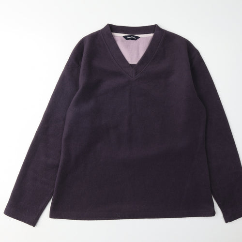 Peter Storm Women's Purple V-Neck Sweatshirt Size 14