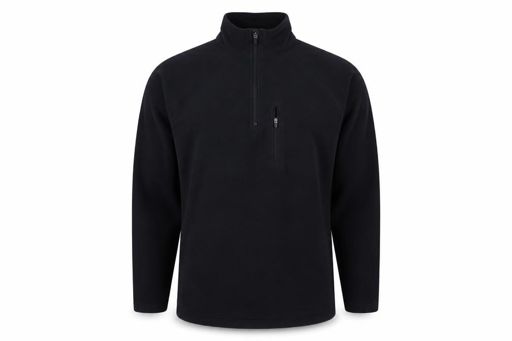 Front view of Peter Storm Men's Black S Fleece 1/4 Zip Outdoor