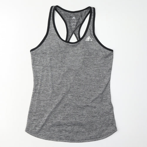 Adidas Women's Grey XS Racerback Tank - Breathable Activewear