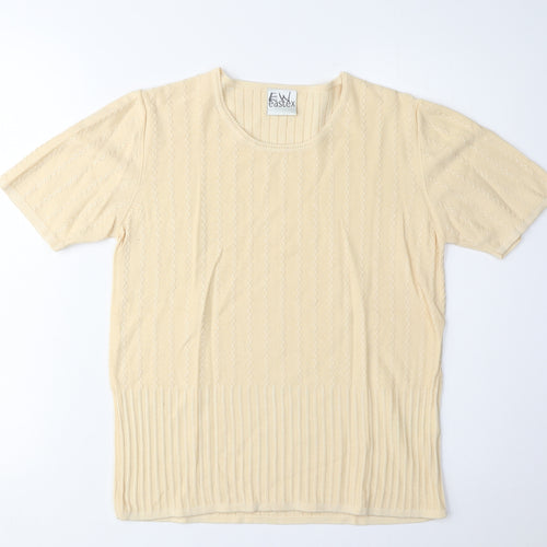 Eastex Women's Beige Crew Neck Jumper Size M