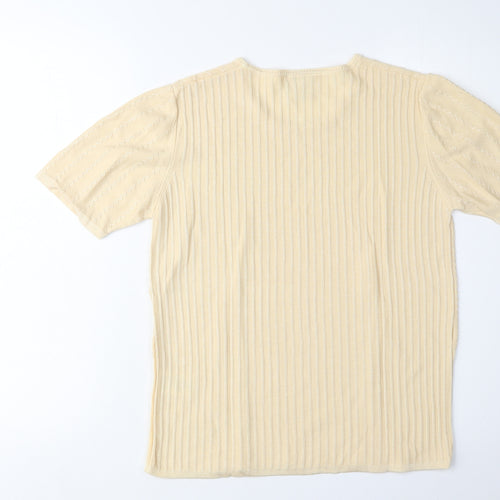 Eastex Women's Beige Crew Neck Jumper Size M