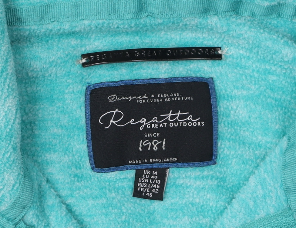 Regatta Womens Blue Fleece Jacket Size 14 Casual