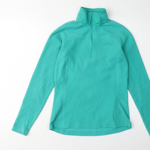Kathmandu Women's Green Fleece Zip Pullover Sweatshirt UK 6
