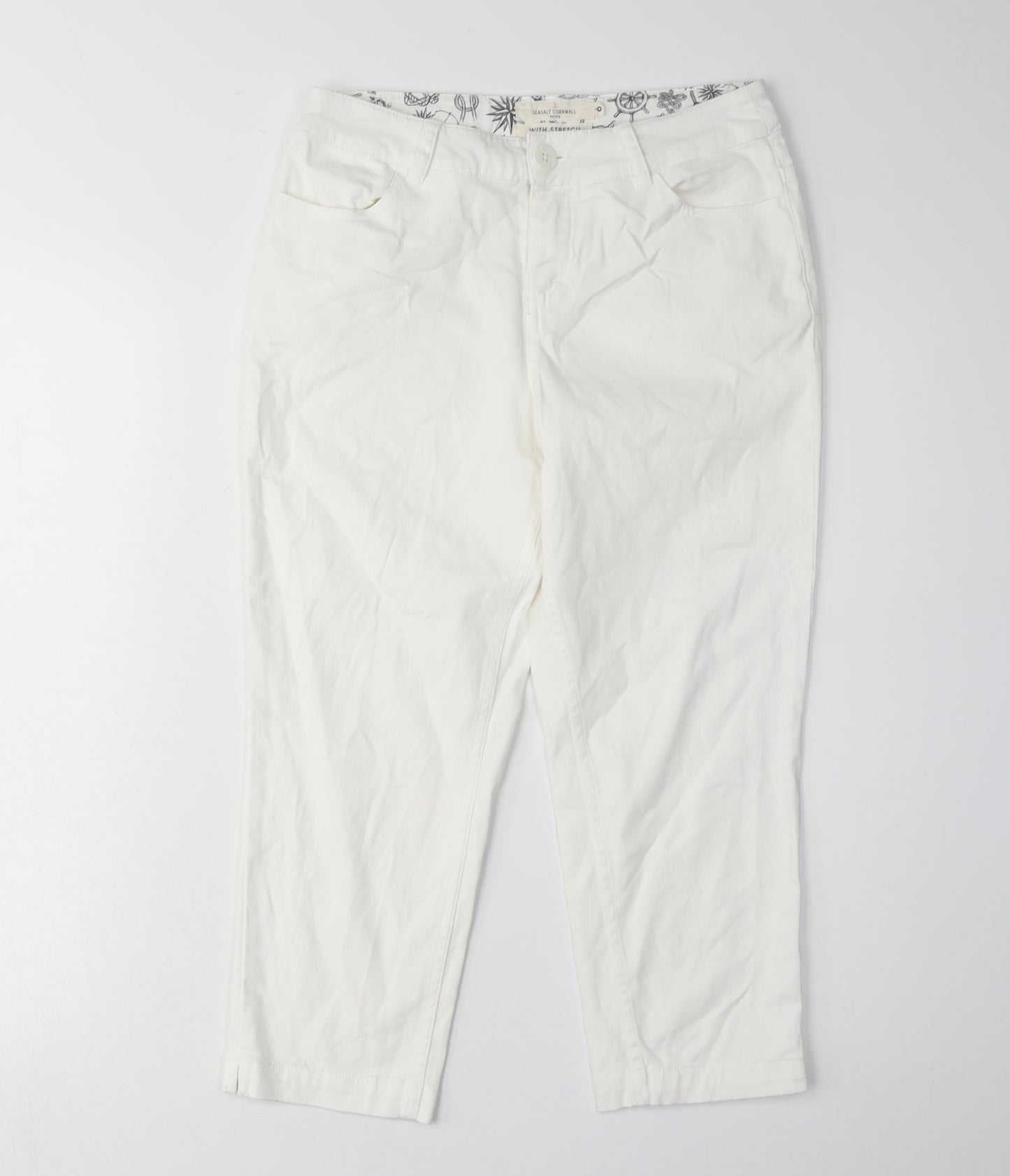 Seasalt Women's White Cropped Jeans UK Size 6
