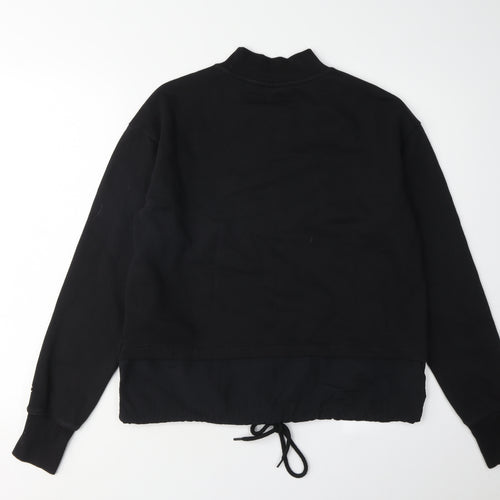 Champion Unisex Black Sweatshirt M, Mock Neck, Logo