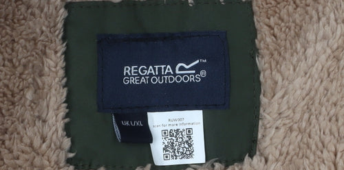 Regatta Women's Green Parka Coat L - Hooded Outdoor Jacket